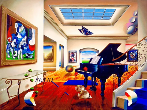 Ferjo Artist Signed Limited Edition Canvas Giclee: "MELODY" Ferjo Artist Signed Limited Edition Canvas Giclee: "MELODY"