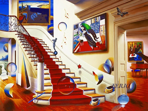 Ferjo Artist Signed Limited Edition Canvas Giclee: "MEMORIES" Ferjo Artist Signed Limited Edition Canvas Giclee: "MEMORIES"