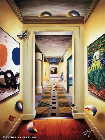 Ferjo Artist Signed Limited Edition Canvas Giclee: "PEACFUL HALLWAY"