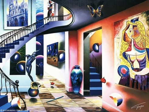 Ferjo Artist Signed Limited Edition Canvas Giclee: "PICASSO LOVERS" Ferjo Artist Signed Limited Edition Canvas Giclee: "PICASSO LOVERS"