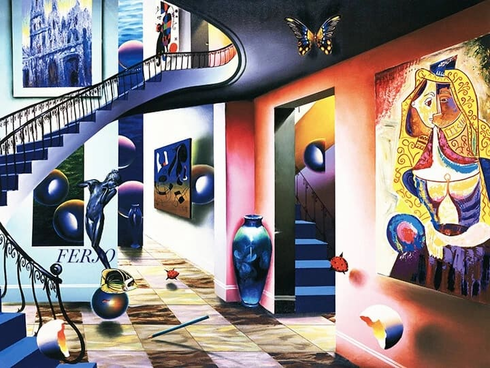Ferjo Artist Signed Limited Edition Canvas Giclee: "PICASSO LOVERS" Ferjo Artist Signed Limited Edition Canvas Giclee: "PICASSO LOVERS"