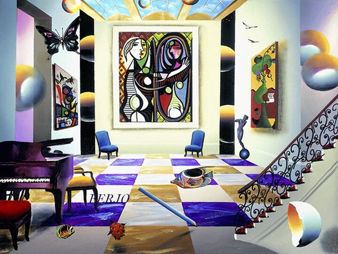 Ferjo Artist Signed Limited Edition Canvas Giclee: "REFLECTIONS II" Ferjo Artist Signed Limited Edition Canvas Giclee: "REFLECTIONS II"