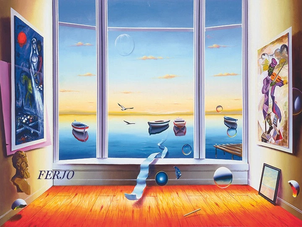 Ferjo Artist Signed Limited Edition Canvas Giclee: "SAFE HARBOR"