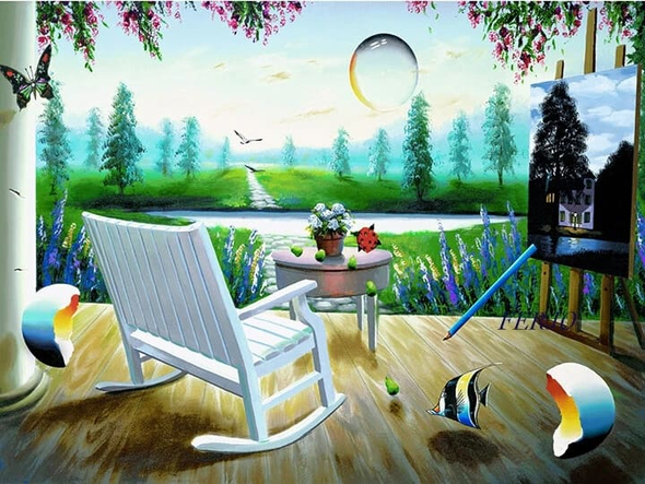 Ferjo Artist Signed Limited Edition Canvas Giclee: "SPRING FANTASY"