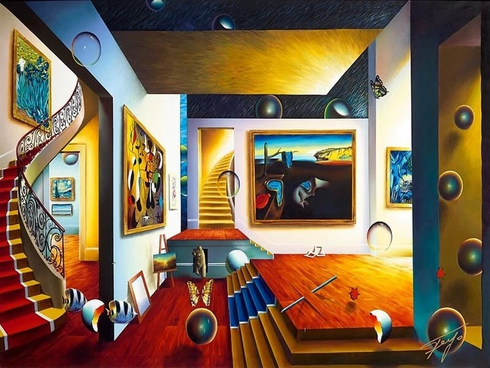Ferjo  Artist Signed Limited Edition Canvas Giclee: "THE MAZE"