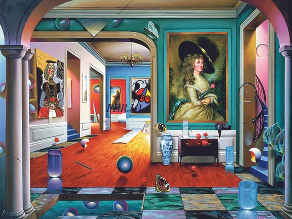 Ferjo  Artist Signed Limited Edition Canvas Giclee: "THE THIRD DIMENSION"