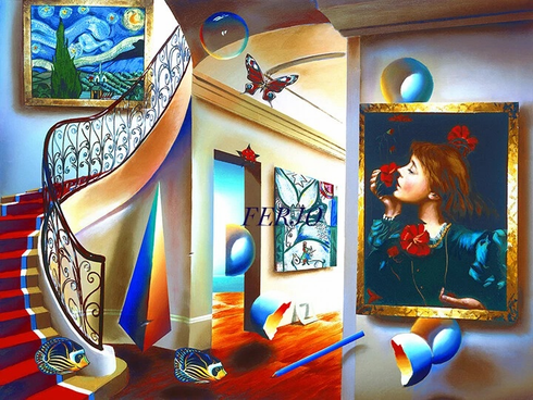 Ferjo Artist Signed Limited Edition Canvas Giclee: "TIMELESS BEAUTY" Ferjo Artist Signed Limited Edition Canvas Giclee: "TIMELESS BEAUTY"