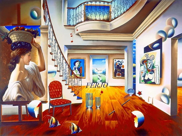 Ferjo Artist Signed Limited Edition Canvas Giclee: "VANITY"