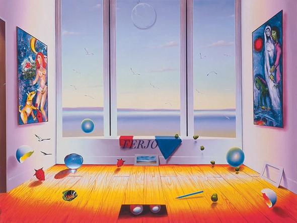 Ferjo Artist Signed Limited Edition Canvas Giclee: "WINDOW DREAM"