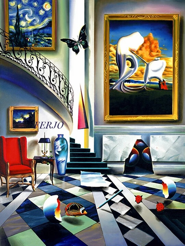 Ferjo Artist Signed Limited Edition Canvas Giclee: "WINTER FANTASY" Ferjo Artist Signed Limited Edition Canvas Giclee: "WINTER FANTASY"