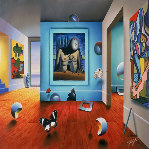 Ferjo Hand Signed Giclée Print: "HOMAGE TO DALI" Ferjo Hand Signed Giclée Print: "HOMAGE TO DALI"