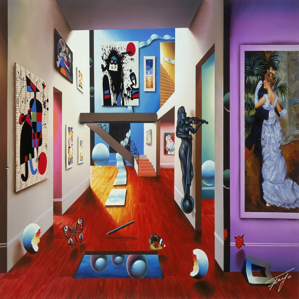 Ferjo Hand Signed Giclée Print: "HOMAGE TO THE MASTERS"