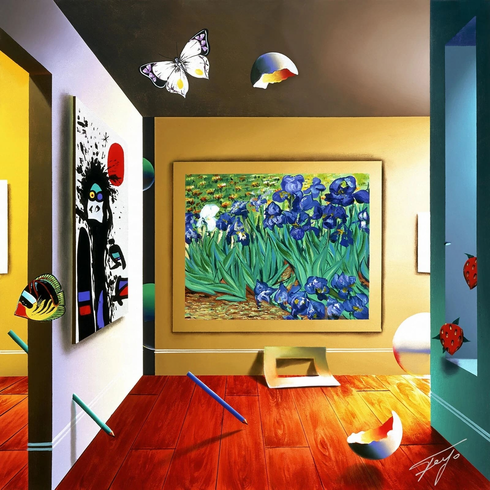Ferjo Hand Signed Giclée Print: "HOMAGE TO VAN GOGH" Ferjo Hand Signed Giclée Print: "HOMAGE TO VAN GOGH"
