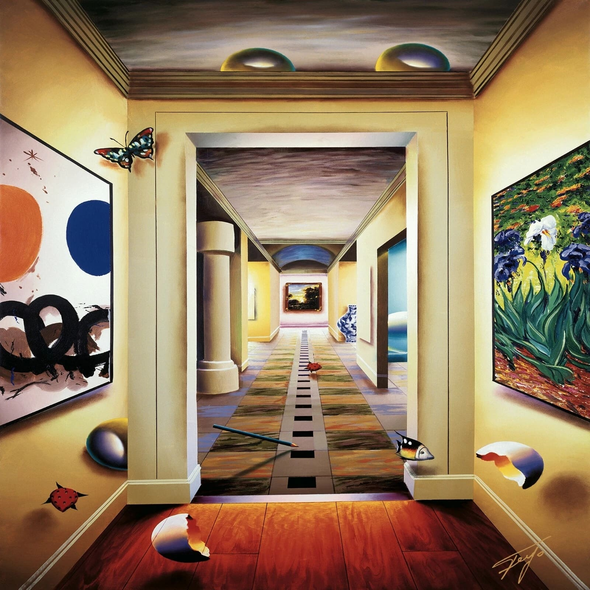 Ferjo  Hand Signed  Gicl�e Print: "PEACEFUL HALLWAY"
