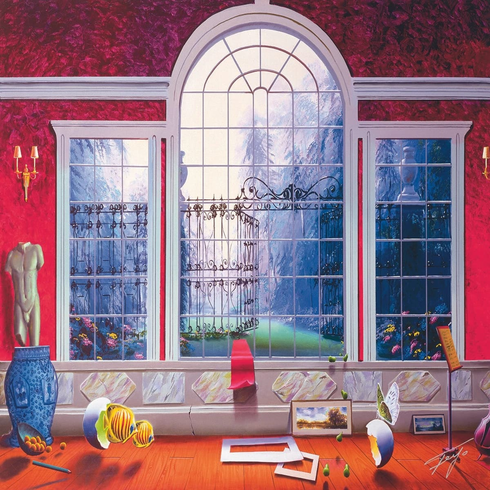 Ferjo Hand Signed Giclée Print: "THE RED ROOM" Ferjo Hand Signed Giclée Print: "THE RED ROOM"