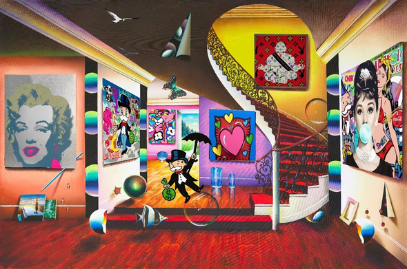 Ferjo Hand Signed Limited Edition 90x60 Canvas Giclee: "ENCHANTED MORDEN GALLERY"
