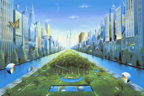 Ferjo  Hand Signed Limited Edition Canvas Giclee: "JOURNEY TO THE FUTURE"