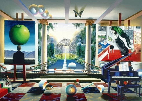 Ferjo  Hand Signed Limited Edition Canvas Giclee: "MAGIC GARDEN"