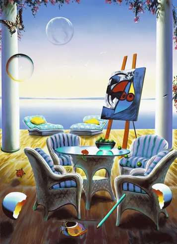 Ferjo Hand Signed Limited Edition Canvas Giclee: "RELAXATION" Ferjo Hand Signed Limited Edition Canvas Giclee: "RELAXATION"