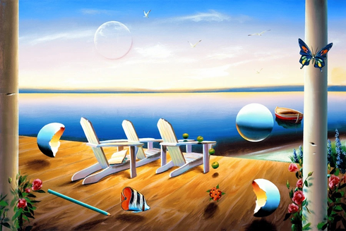 Ferjo Hand Signed Limited Edition Canvas Giclee: "SUMMER BREEZE" Ferjo Hand Signed Limited Edition Canvas Giclee: "SUMMER BREEZE"