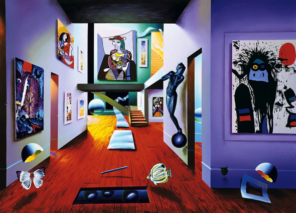 Ferjo Hand Signed Limited Edition Canvas Giclee: "THE GALLERY"