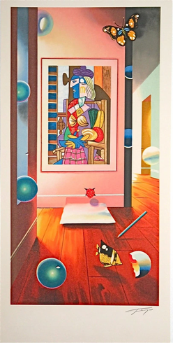Ferjo Hand Signed Limited Edition Lithograph: "CUBIST ROOM" Ferjo Hand Signed Limited Edition Lithograph: "CUBIST ROOM"