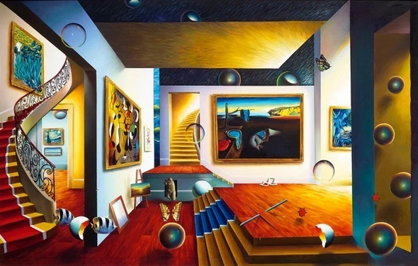 Ferjo Limited Edition Canvas Giclee:"THE MAZE"