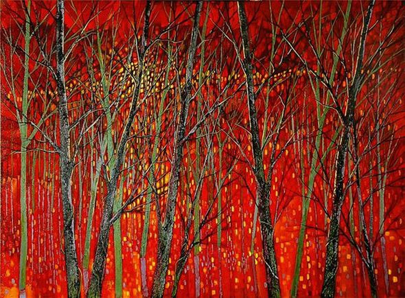 Ford Smith Hand Signed and Numbered Limited Edition Canvas Giclee:"Scarlet Masquerade"