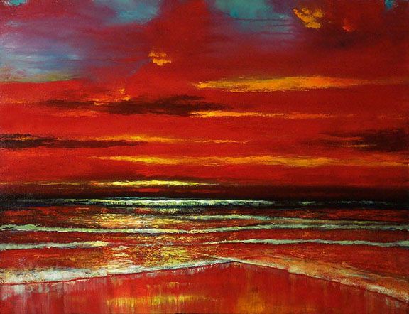 Ford Smith Handsigned and Numbered Limited Edition Giclee on Canvas:"Passionate Shore"