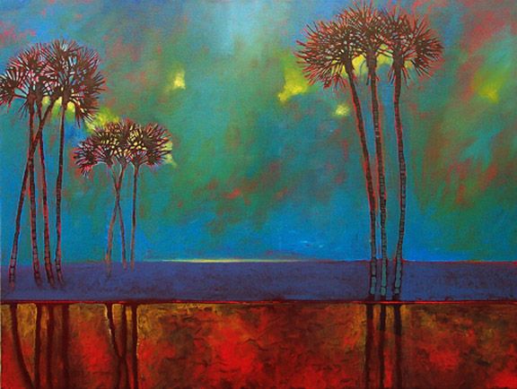Ford Smith Handsigned and Numbered Limited Edition Giclee on Canvas:"Persistent Sun"