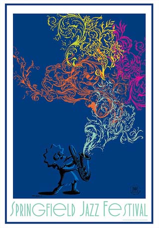 Fox Studio Art Simpsons Giclee on Paper: "Springfield Jazz Festival"