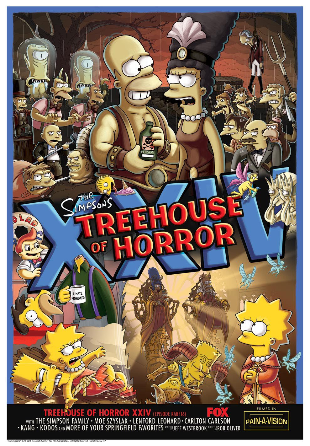 Fox Studio Art The Simpsons Limited Edition Canvas Giclee:"Treehouse of Horror XXIV"