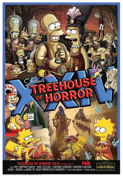 Fox Studio Art The Simpsons Limited Edition Canvas Giclee:"Treehouse of Horror XXIV"