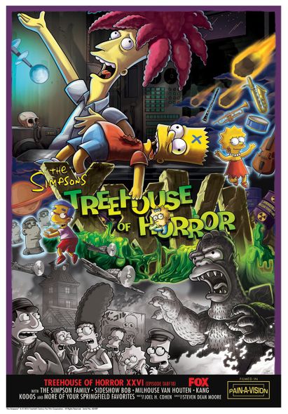 Fox Studio Art The Simpsons Limited Edition Canvas Giclee:"Treehouse of Horror XXVI"