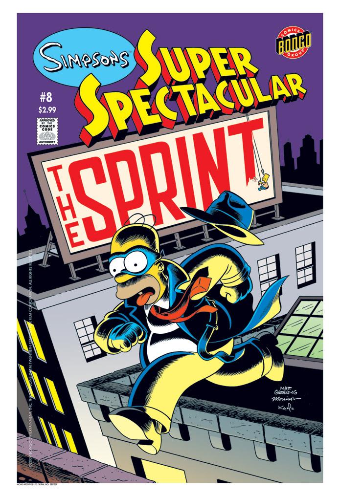 Fox Studio Art The Simpsons Limited Edition Canvas Giclee:"Super Spectacular #8"  