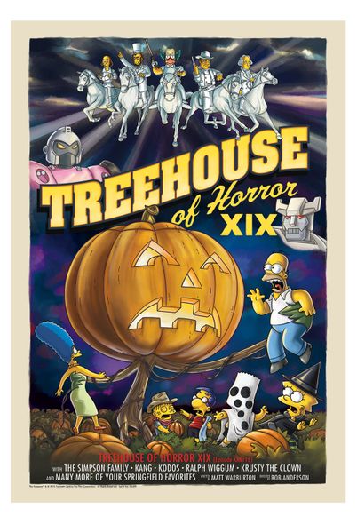 Fox Studio Art The Simpsons Limited Edition Canvas Giclee:"Treehouse of Horror XIX"