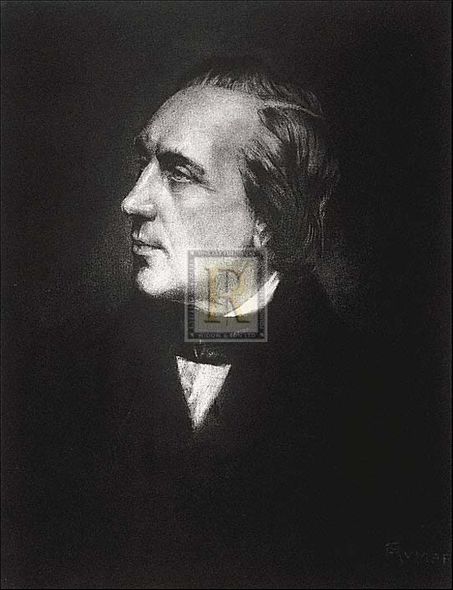 Fr Hendrich Rumpf Artist Hand Colored Copper Plate Printed Atelier Print:"Franz"
