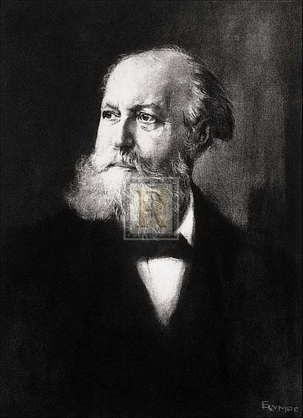 Fr Hendrich Rumpf Artist Hand Colored Copper Plate Printed Atelier Print:"Gounod"