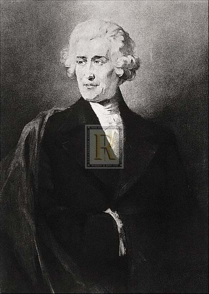 Fr Hendrich Rumpf Artist Hand Colored Copper Plate Printed Atelier Print:"Haydn"