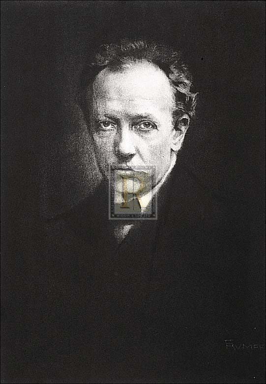 Fr Hendrich Rumpf Artist Hand Colored Copper Plate Printed Atelier Print:"Strauss"