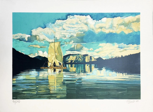 FRAN BULL Artist Signed Limited Edition Serigraph: "YUKON RAFT" FRAN BULL Artist Signed Limited Edition Serigraph: "YUKON RAFT"