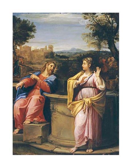 Francesco Albani Fine Art Open Edition Gicl&eacute;e:"Christ and the Woman of Samaria at the Well"