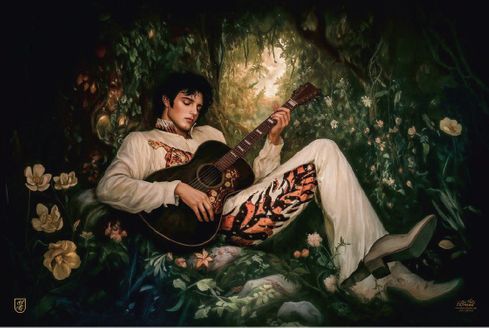 Francisco Caballero Signed Limited Edition Elvis Giclee Print:"If I Can Dream"