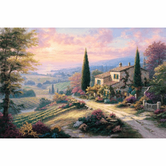 Francisco Caballero Signed Limited Edition Giclee Print:"Tuscan Harvest Home"