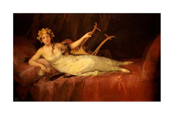 Francisco De Goya Fine Art Open Edition Gicl&eacute;e:"Portrait of the 10th Marquesa de Santa Cruz as the Muse Euterpe"