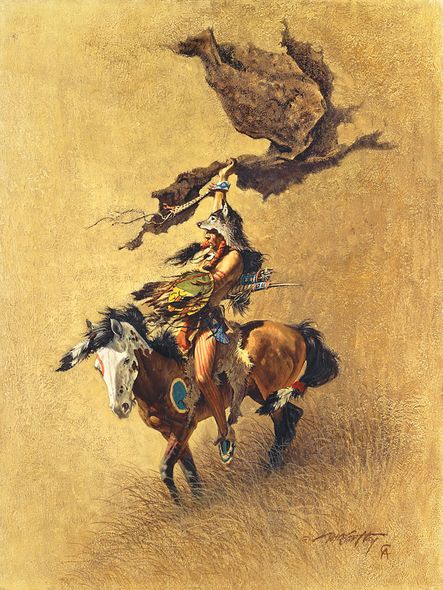Frank C. McCarthy Hand Numbered Limited Edition Anniversary Canvas Giclee:"Robe Signal"