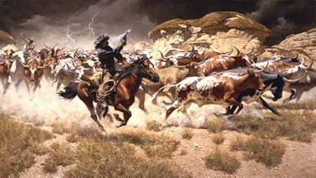 FRANK MCCARTHY 18X32 Secondary Market Art: "TURNING THE LEADERS"