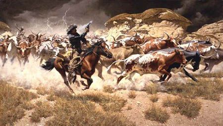 FRANK MCCARTHY 18X32 Secondary Market Art: "TURNING THE LEADERS"