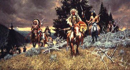 FRANK MCCARTHY 27X14 Secondary Market Art: "CHILDREN OF RAVEN"