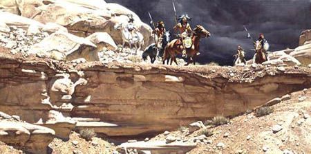 FRANK MCCARTHY 27X14 Secondary Market Art: "HOSTILE LAND"